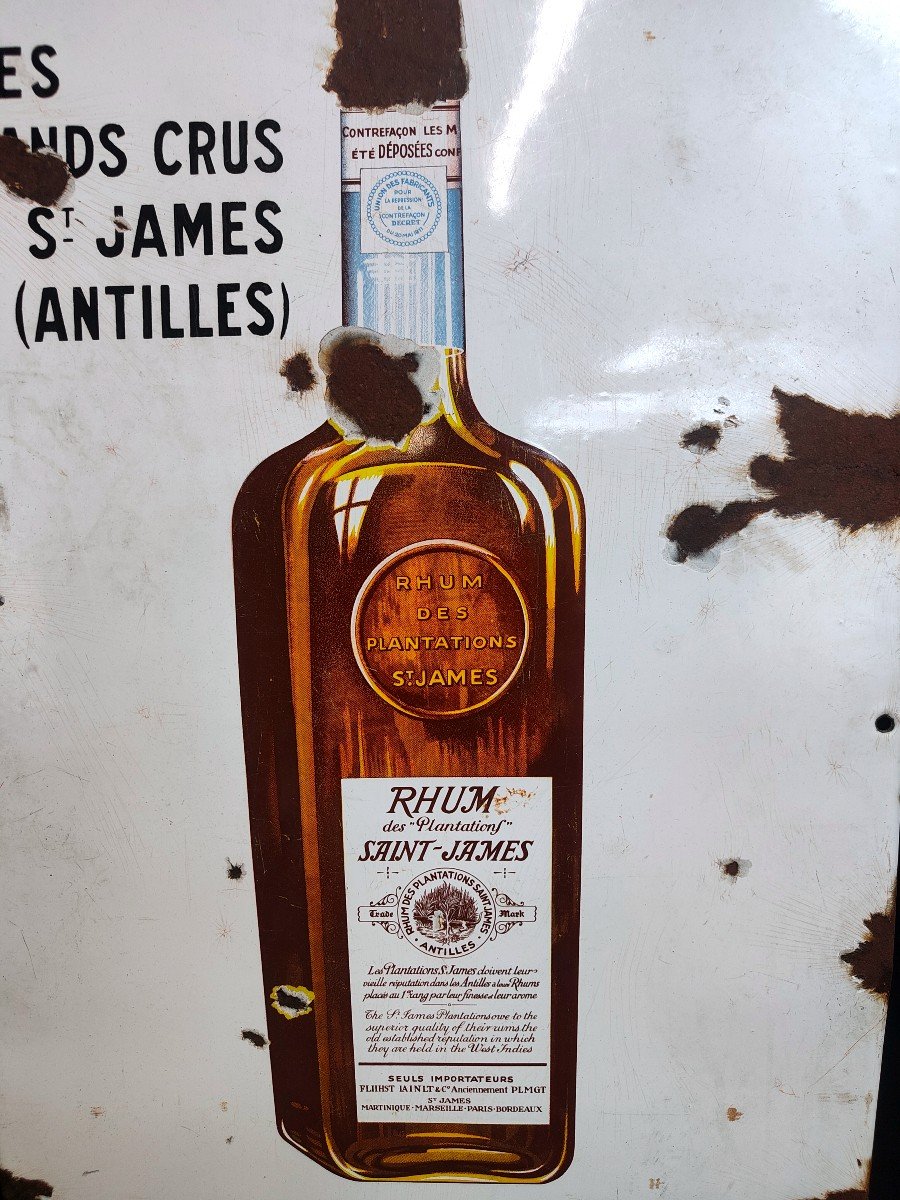 St James Rum Enameled Plaque-photo-1