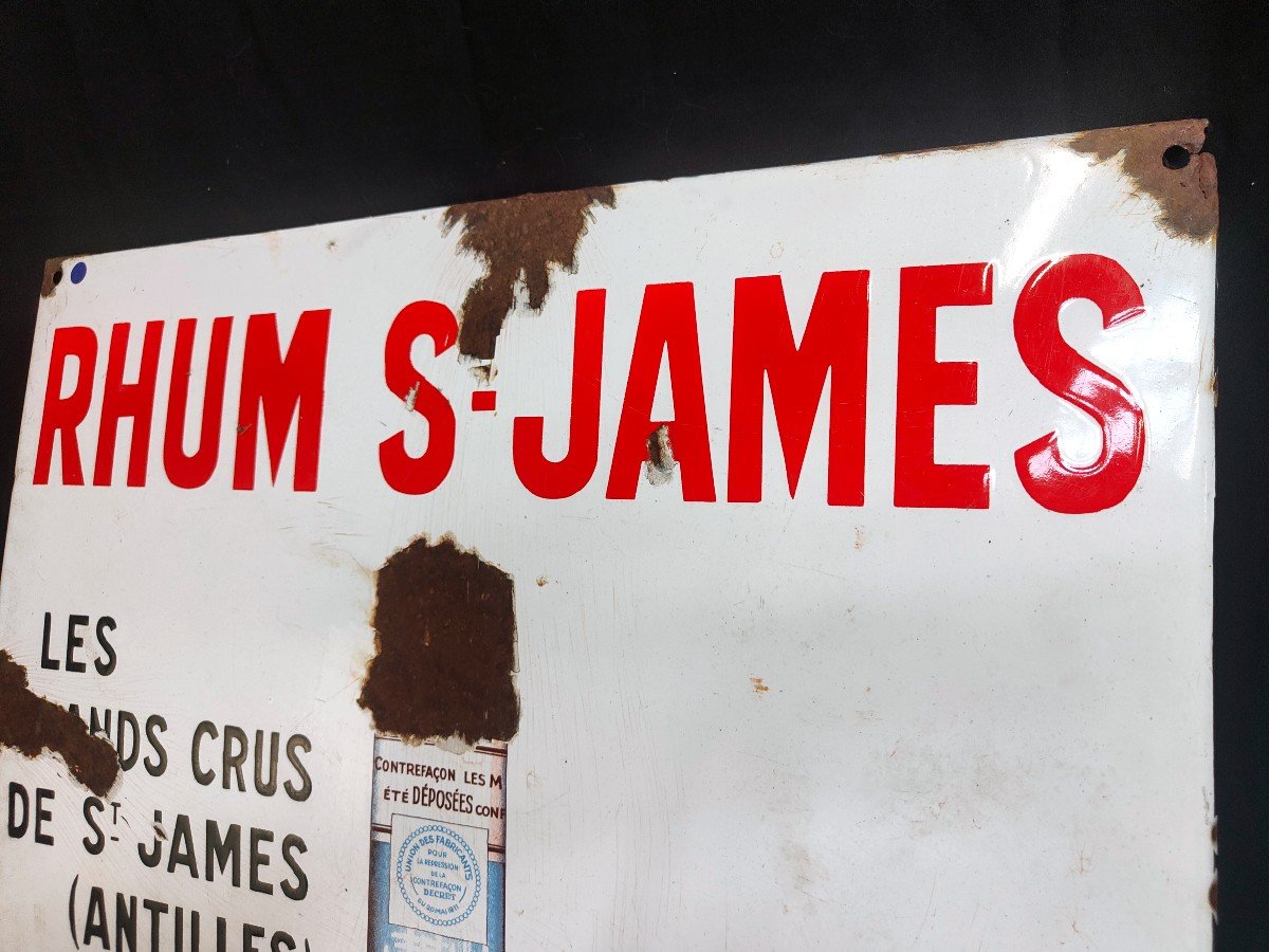 St James Rum Enameled Plaque-photo-2