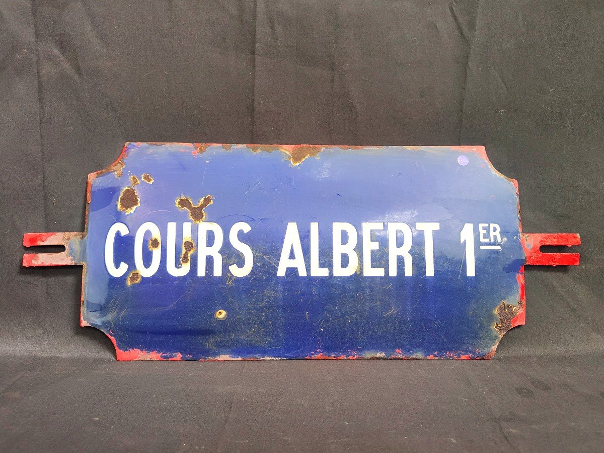 Parisian Street Sign 1900: Cours Albert 1er-photo-2