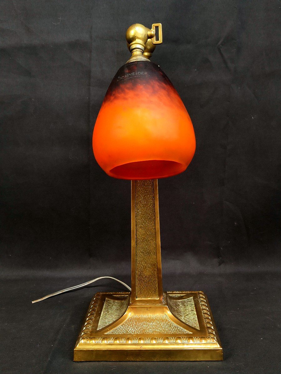 Lampe Art Nouveau Schneider 1920-photo-2