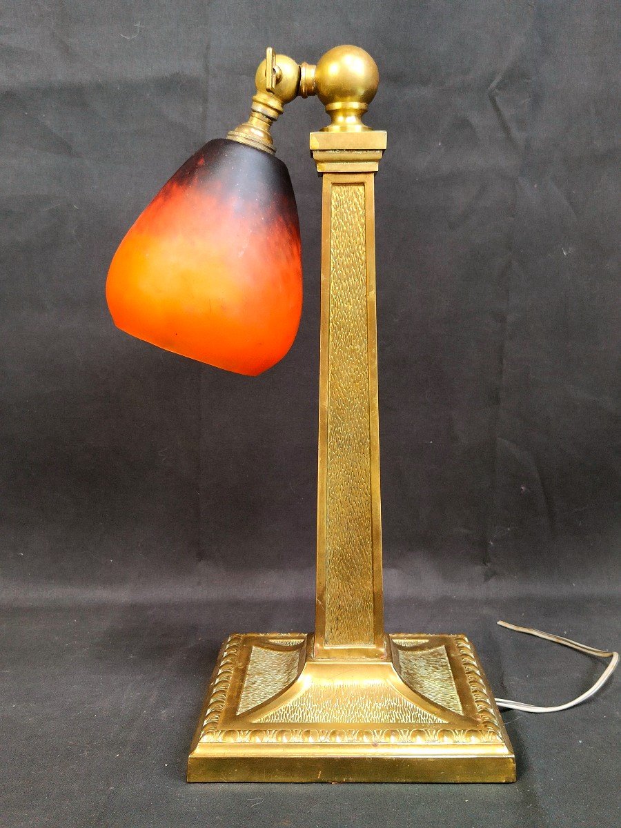 Lampe Art Nouveau Schneider 1920-photo-3