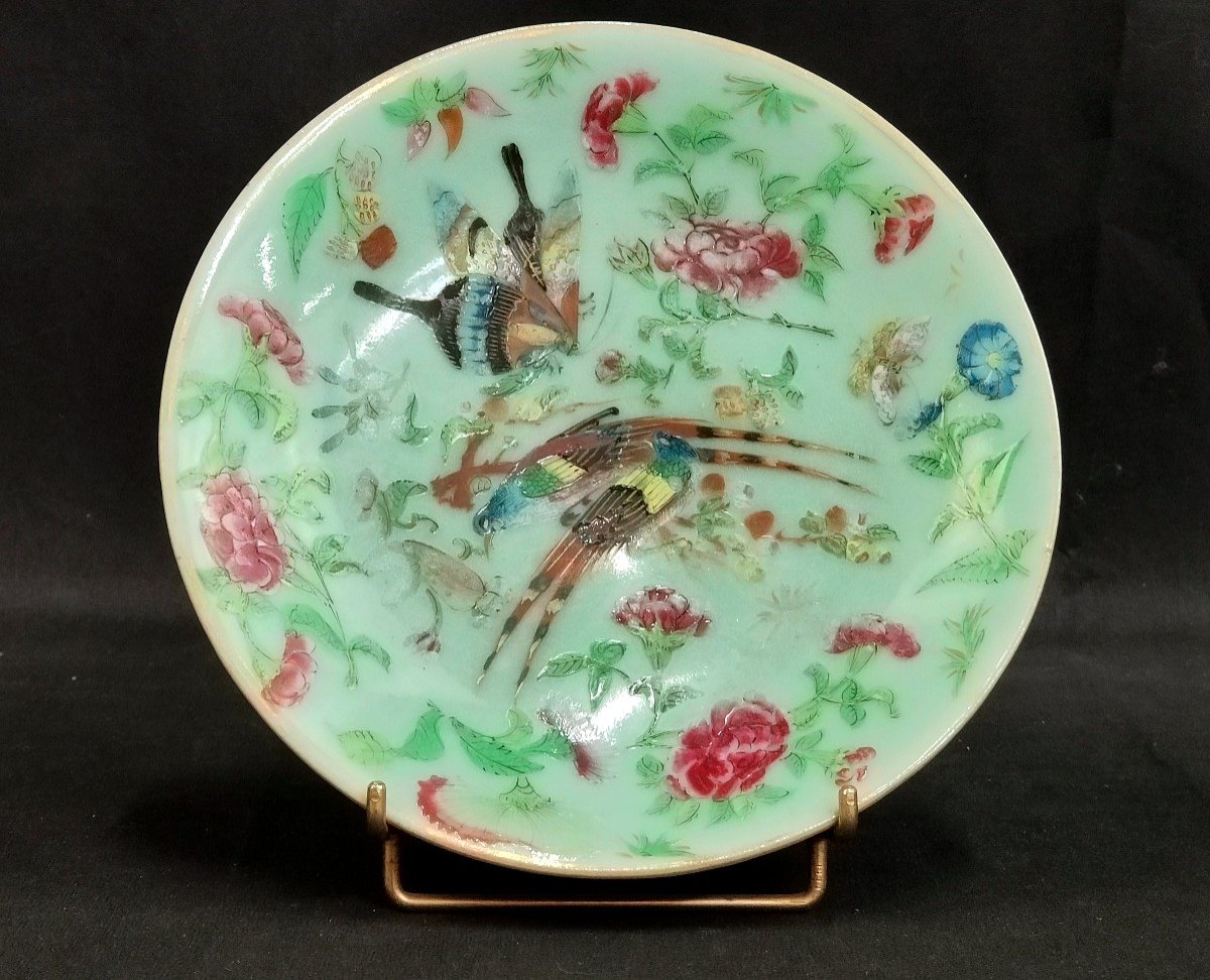 Chinese Porcelain Plate From Canton - China 19th Century-photo-2