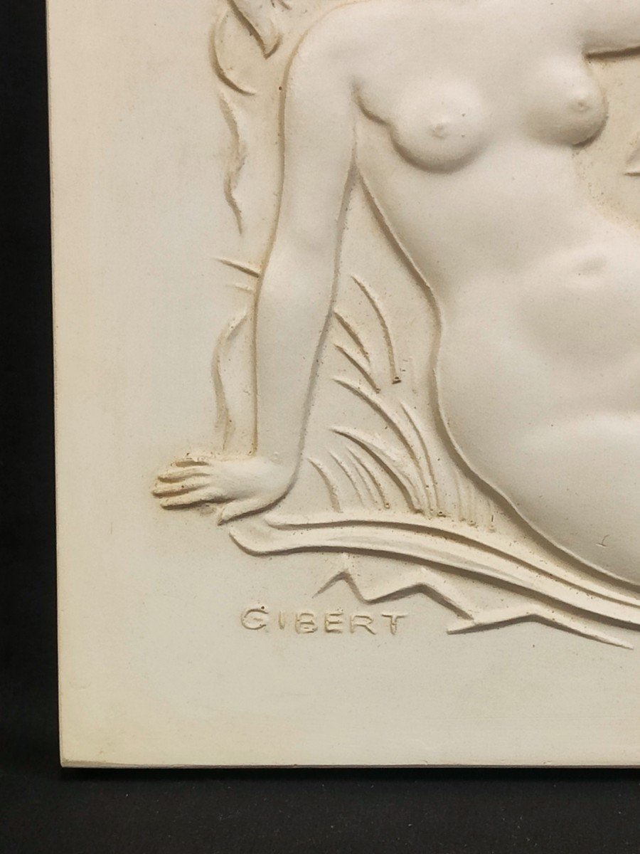 Art Deco Bas Relief By Lucien Gibert (1904-1988)-photo-2