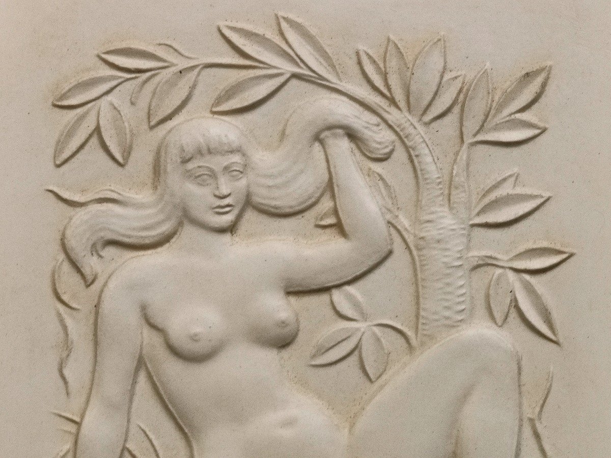 Art Deco Bas Relief By Lucien Gibert (1904-1988)-photo-4