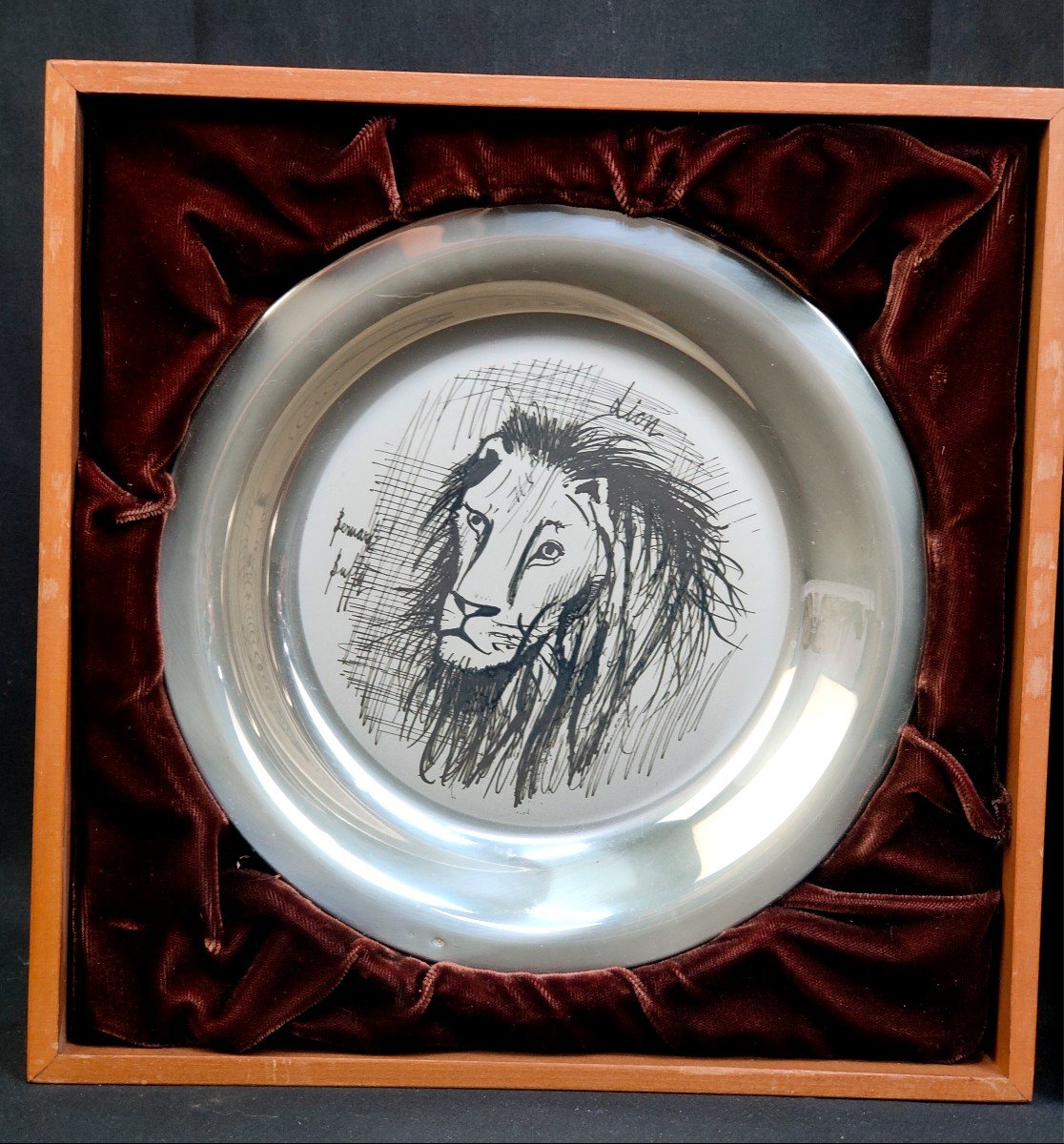 2 Bernard Buffet Solid Silver Plates-photo-2