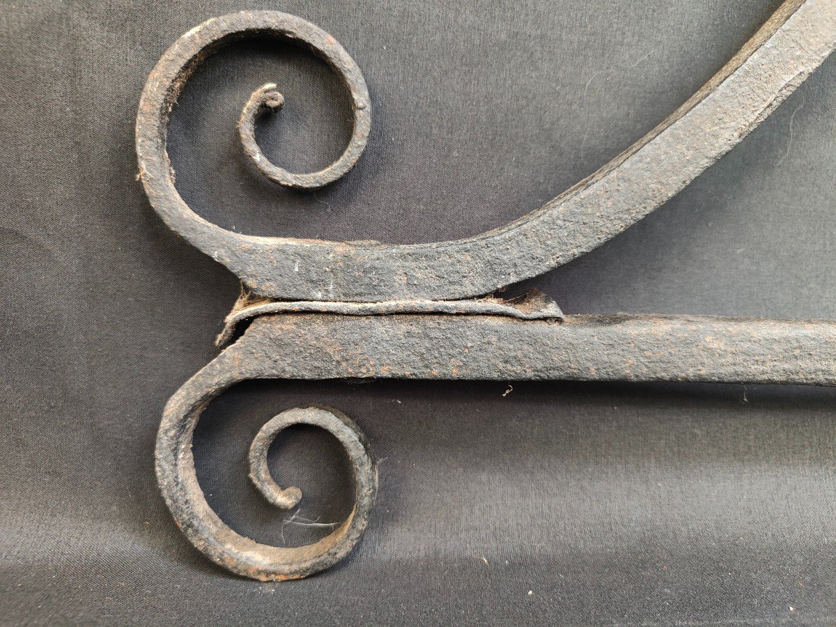 18th Century Wrought Iron Sign Holder-photo-2