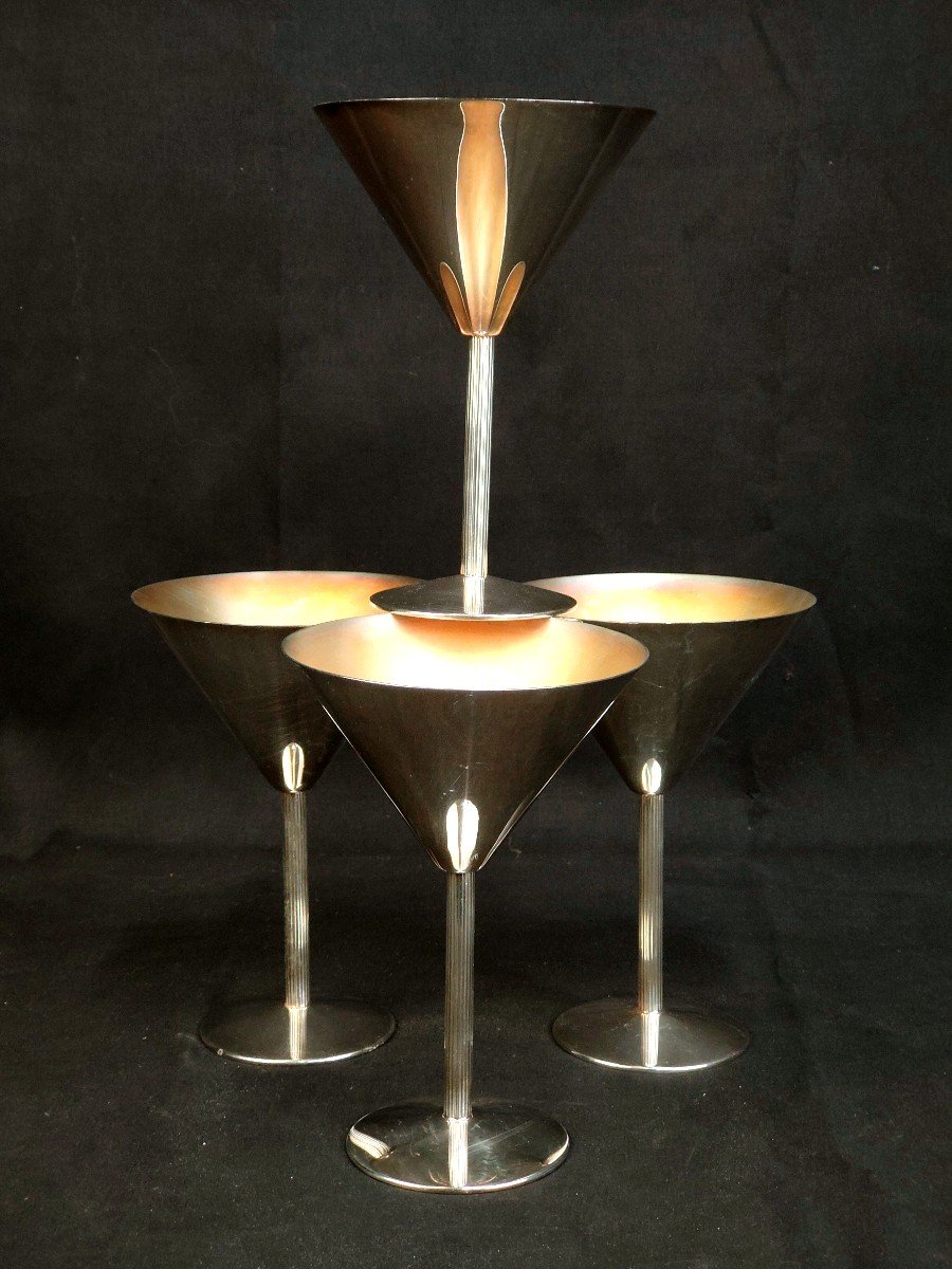 Verres à Martini Par Christofle Collection "k+t"