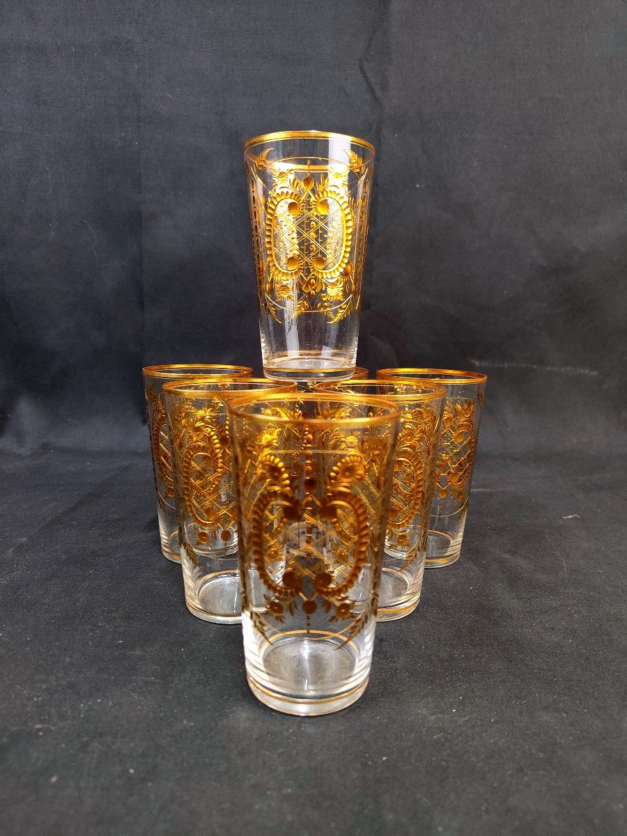 Série De Verres En Cristal De Baccarat XIXème