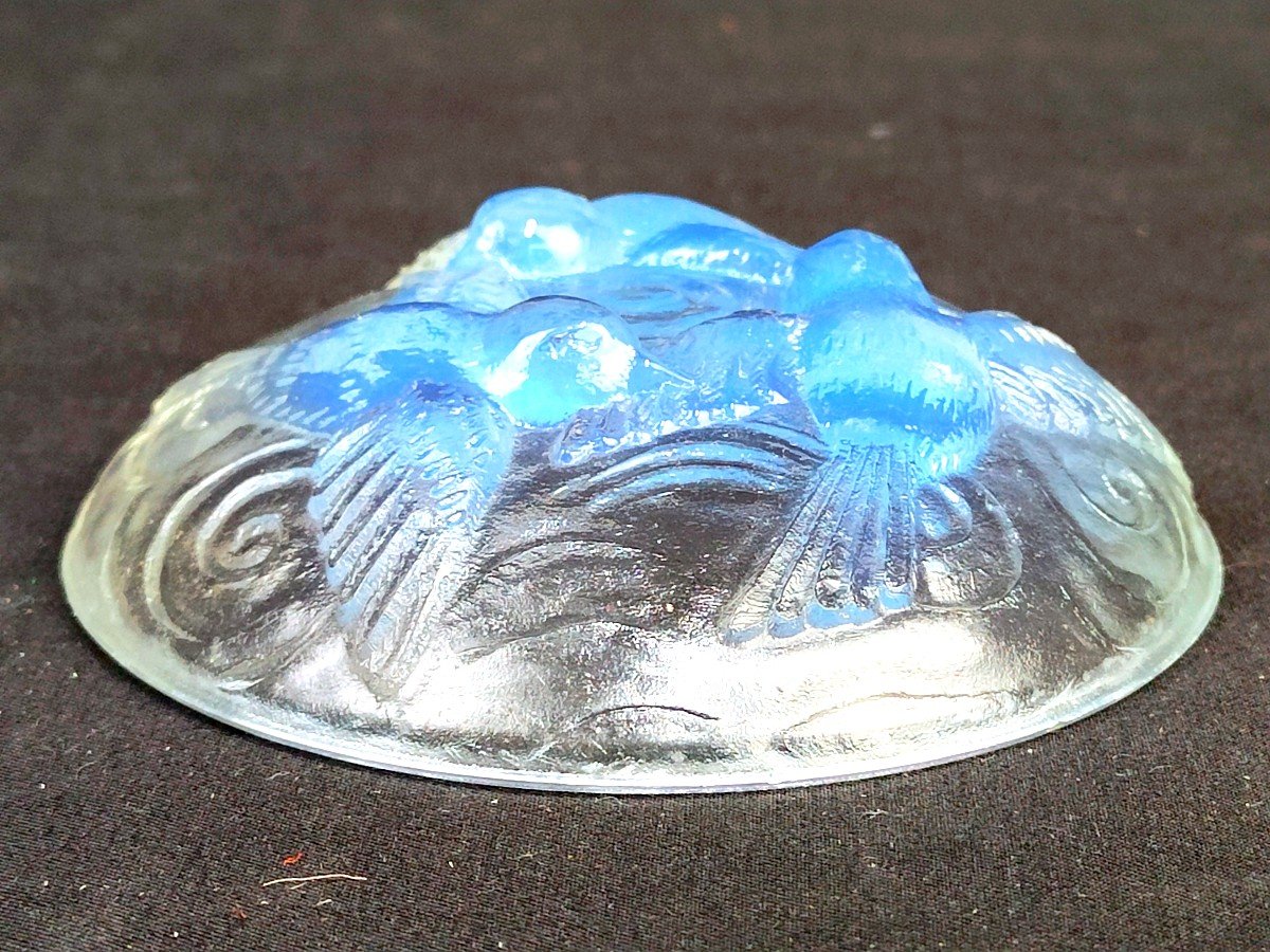 1930s Art Deco Opalescent Glass Empty Pocket-photo-3