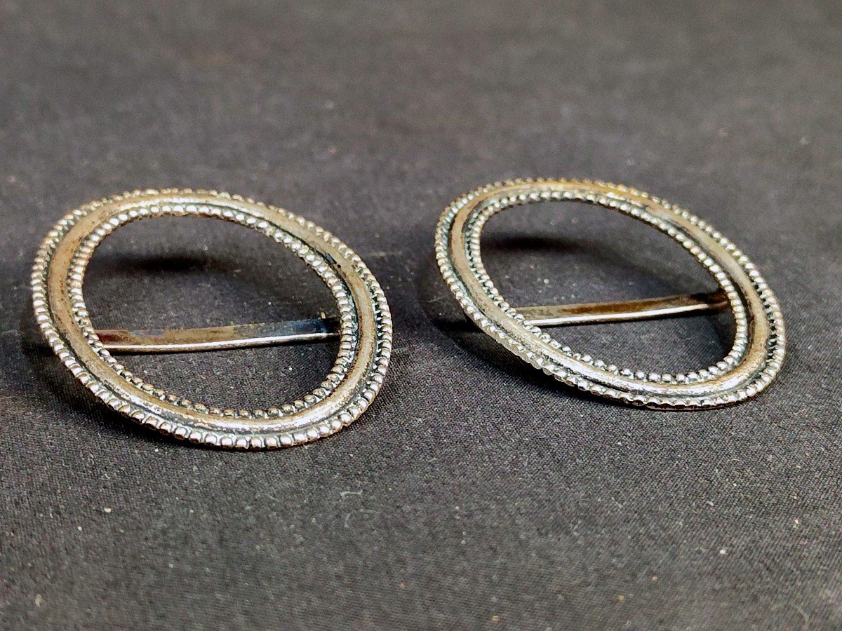 18th Century Silver Shoe Buckles-photo-2