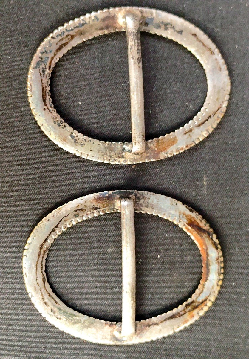 18th Century Silver Shoe Buckles-photo-3