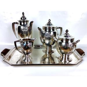 Tea/coffee Service Goldsmith François Frionnet Art Deco