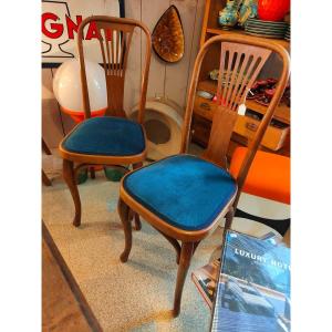 Pair Of Early Century Chairs (swiss)