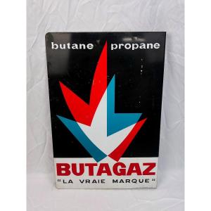 Plaque émaillée Butagaz 1968