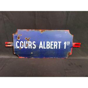 Parisian Street Sign 1900: Cours Albert 1er
