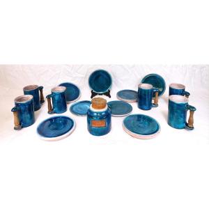 Cloutier Cobalt Blue Dinner Service 1960