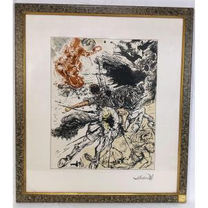 Salvador Dali: Silkscreen Print Limited Edition Of 2000 Copies