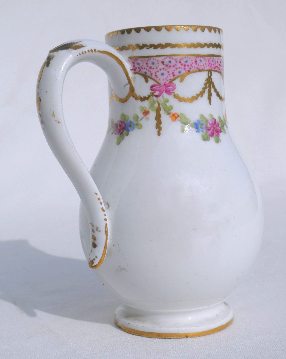 Cremier / Pichet époque Louis XVI , Porcelaine De Bordeaux , Boissette XVIIIe Siecle -photo-1