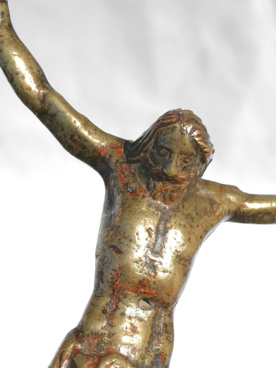 Christ On The Cross, 17th Century, Gilded Bronze, Portugal, Crucifix, Religious Object-photo-4