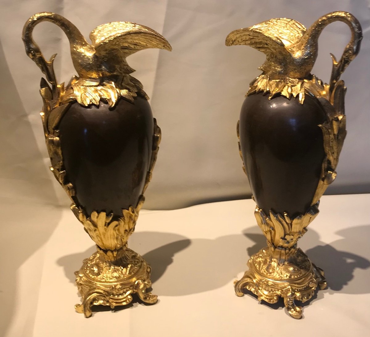 Pair Of Bronze Casseroles