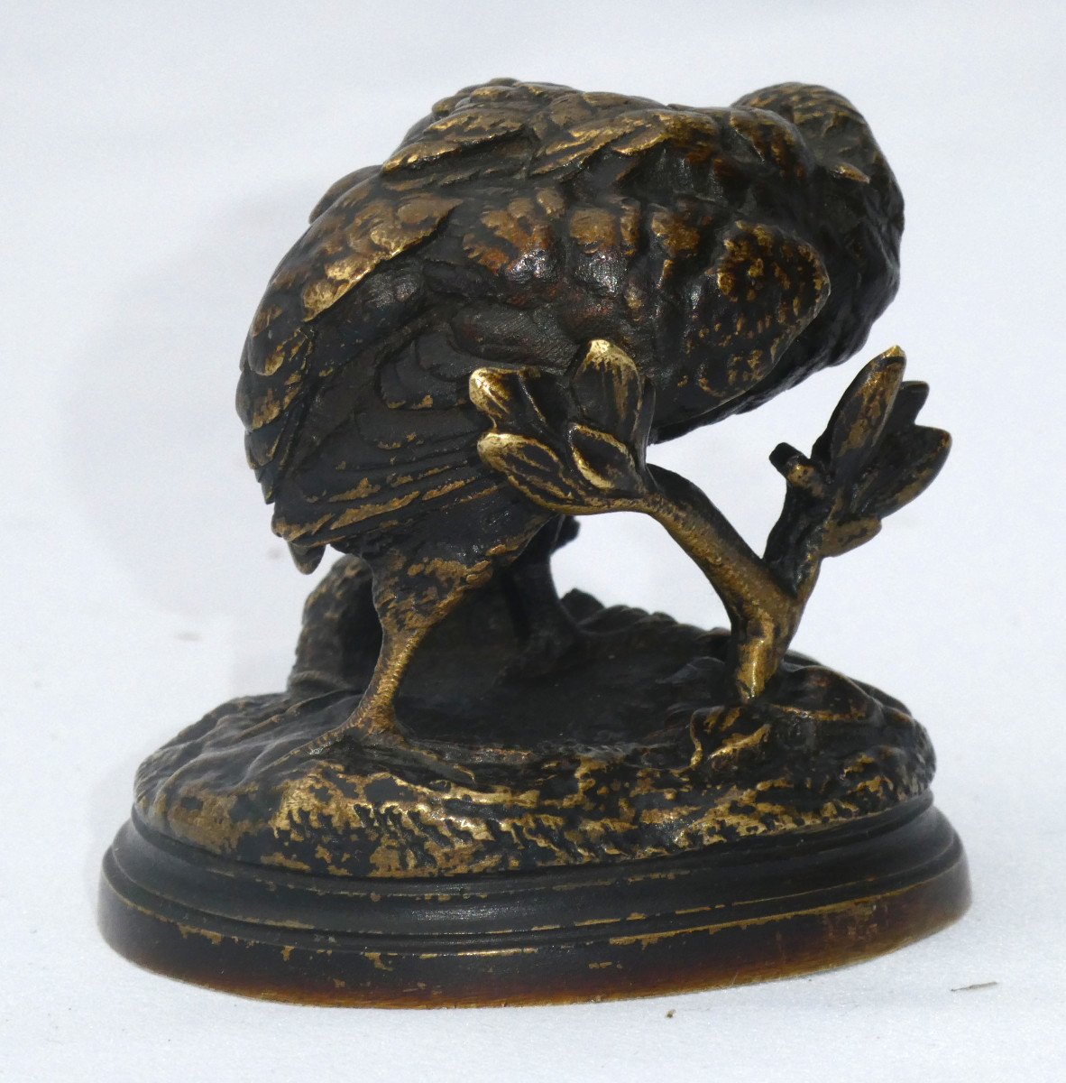 Bronze Sculpture, Animal Subject, Partridge & Rat Signed Jules Moigniez (1835 - 1894) 19th Century-photo-4