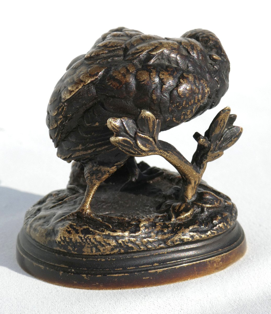 Bronze Sculpture, Animal Subject, Partridge & Rat Signed Jules Moigniez (1835 - 1894) 19th Century-photo-1