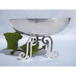 Coupe De Mariage En Argent Massif , Centre De Table , Poinçon Tête De Minerve , Vide Poche 