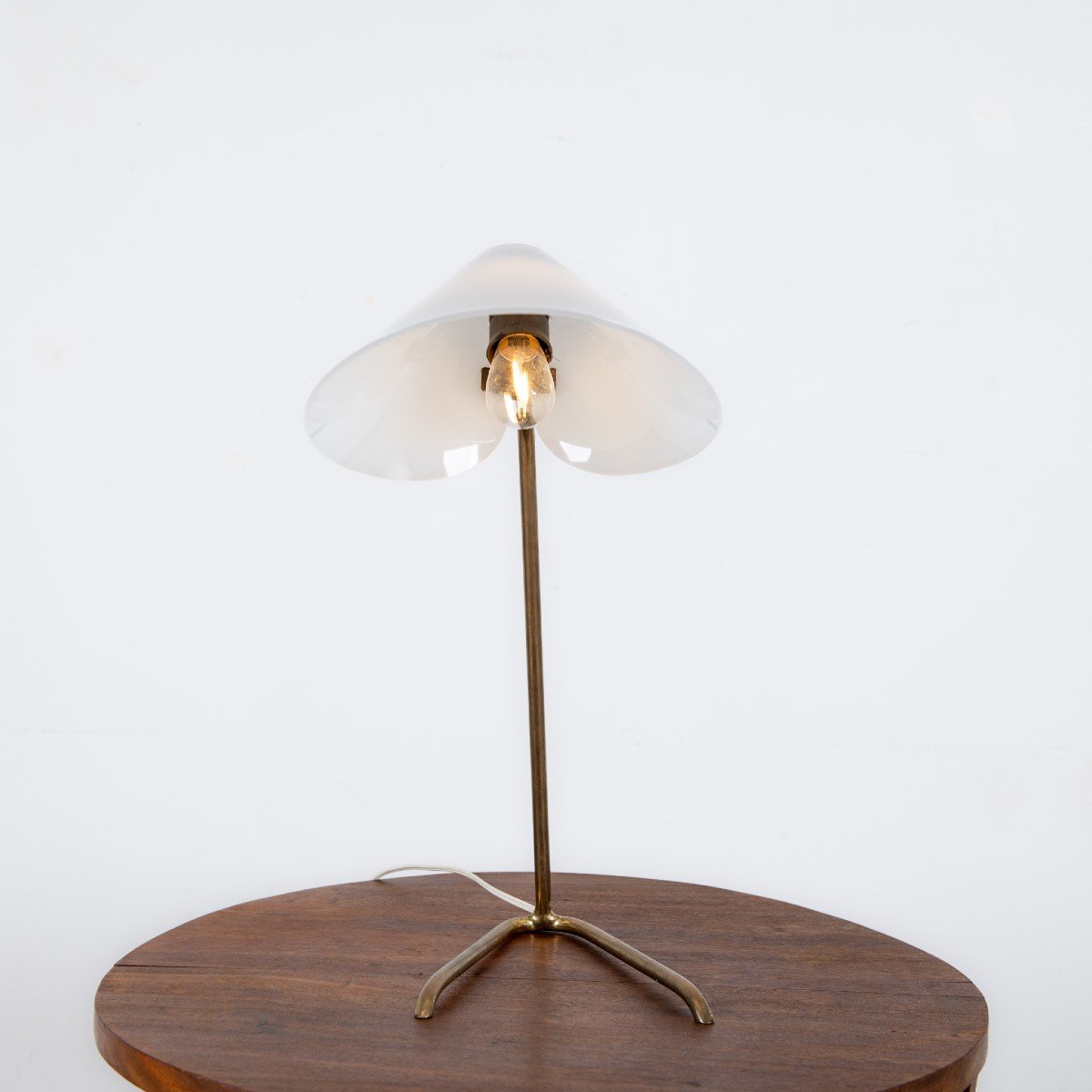 Lampe Vintage En Laiton Et Perpex, 1960-photo-2