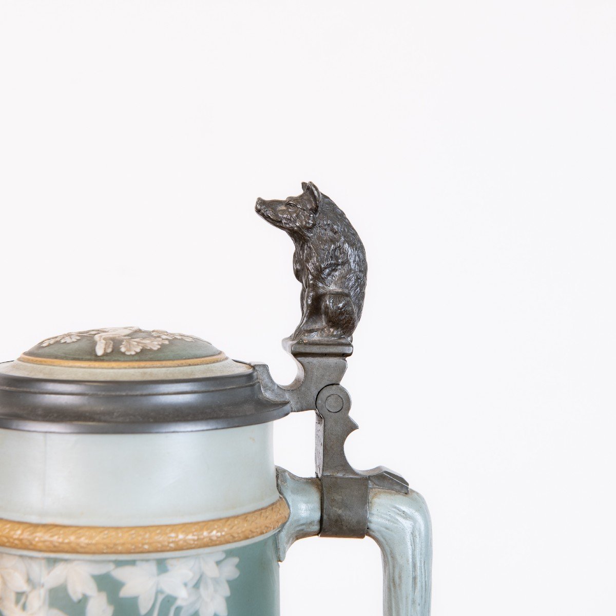 2.5 Litre Beer Jug With Hunting Scene From Mettlach, Germany, 1890s-photo-7