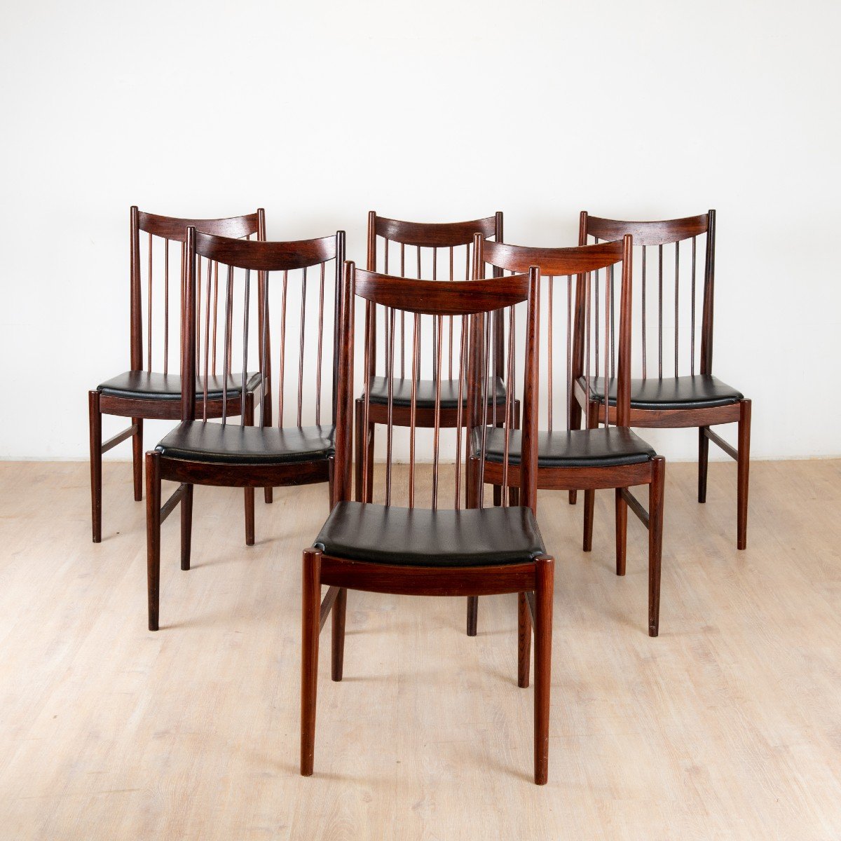 Chaises En Palissandre Par Arne Vodder Pour Sibast, Danemark, 1960s, Set De 6-photo-1