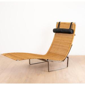 Chaise Longue Pk24 de Poul Kjaerholm pour Fritz Hansen