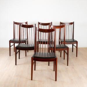 Danish Rosewood Chairs By Arne Vodder For Sibast, 1960s, Set Of 6