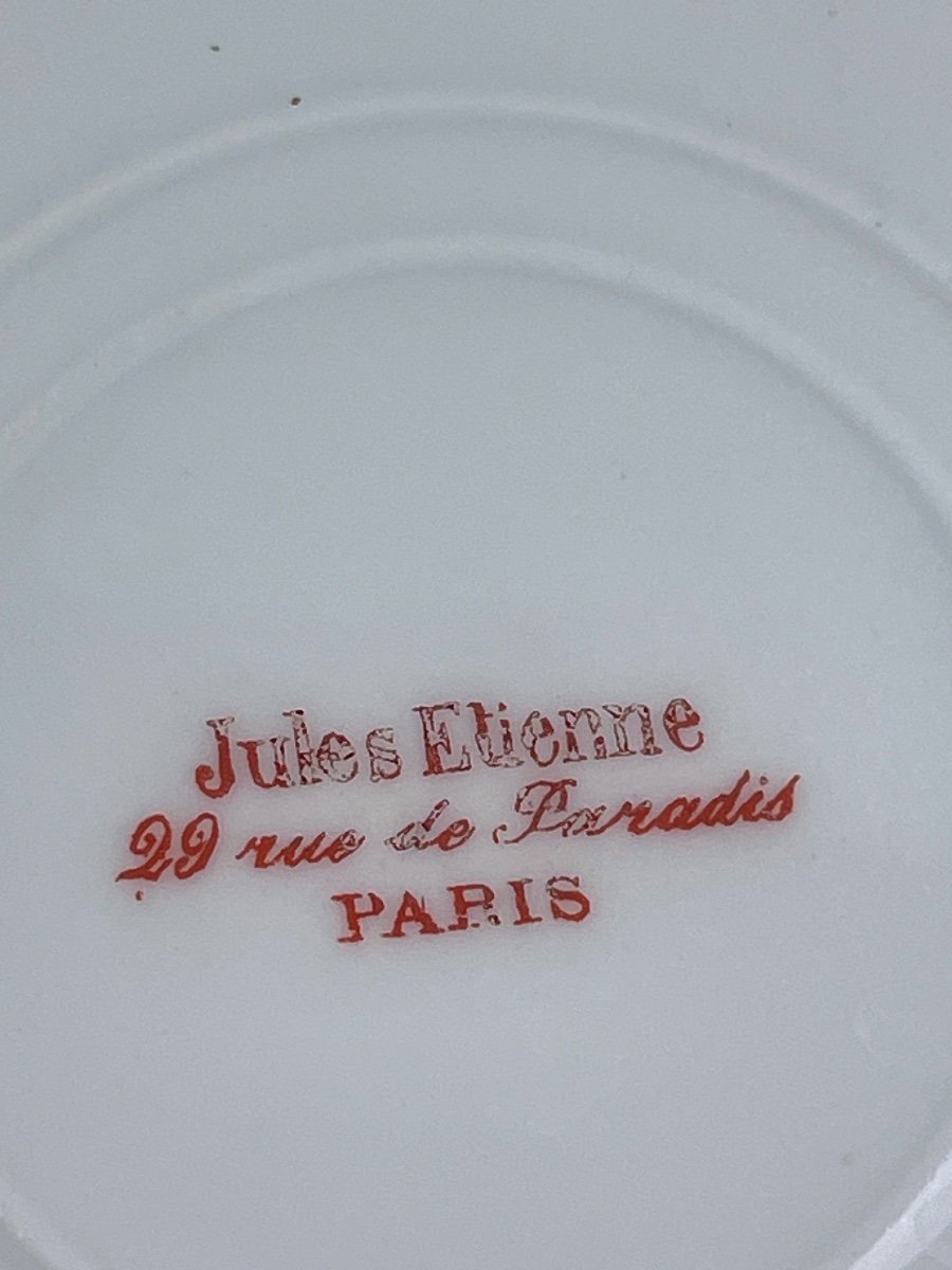 Ancienne Assiette De Table Pour La Maison Jules Etienne 29 Rue De Paradis à Paris-photo-3