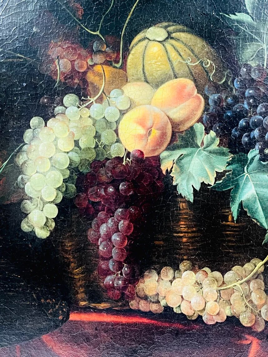 Oil On Canvas Still Life Late 18th-photo-2