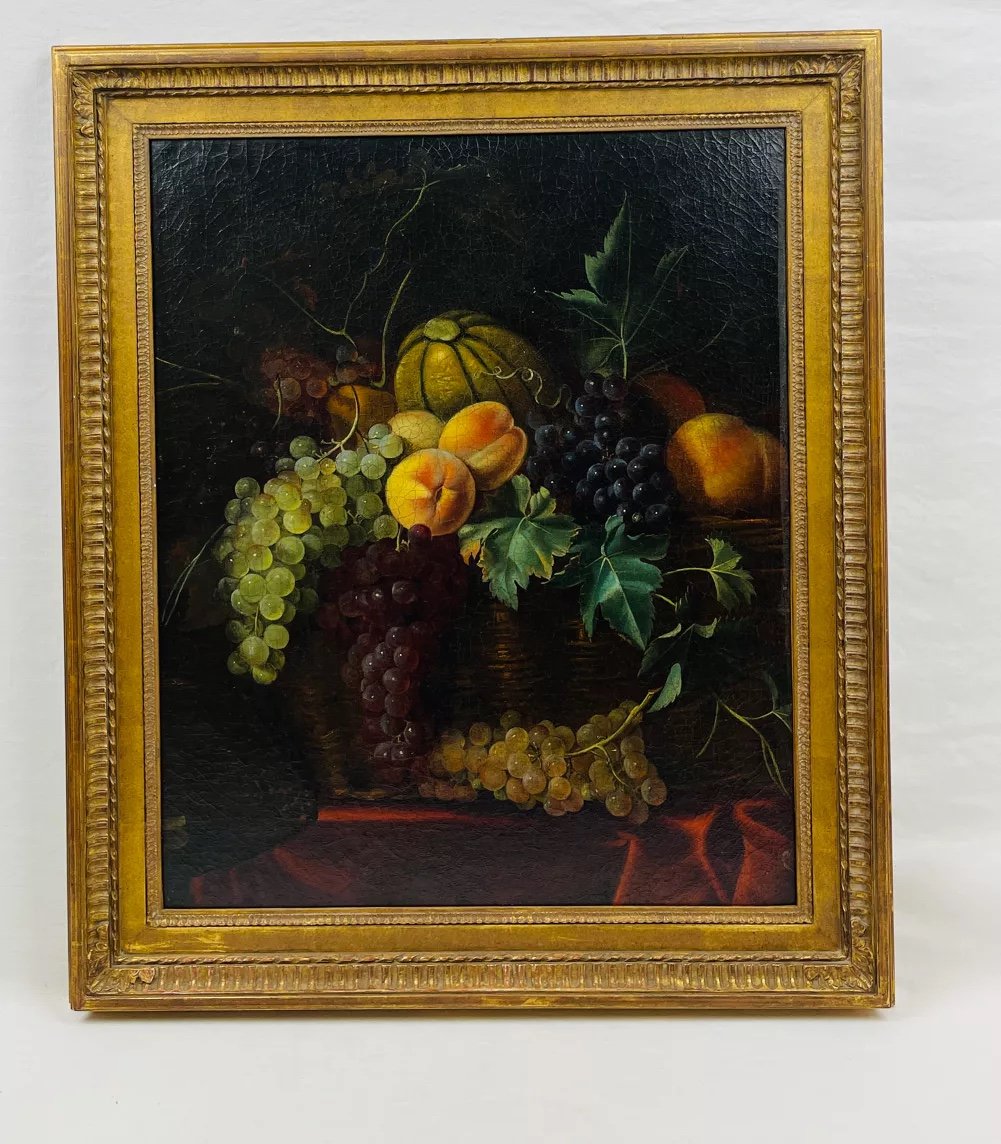 Oil On Canvas Still Life Late 18th