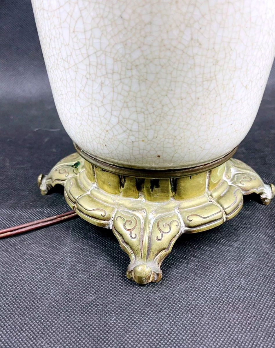 Chinese Cracked Porcelain Lamp Base-photo-3