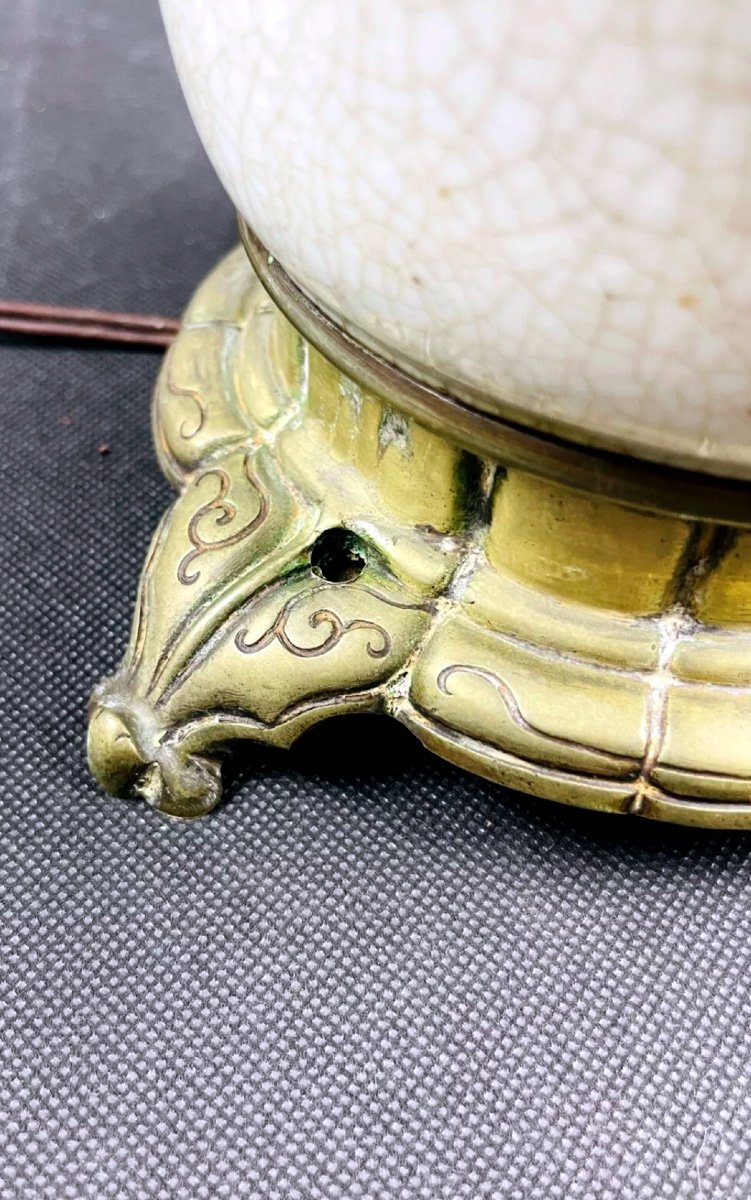 Chinese Cracked Porcelain Lamp Base-photo-4