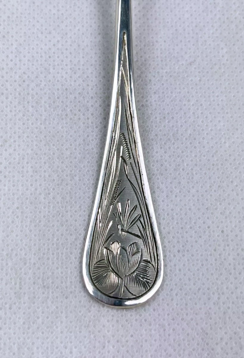 Box Of 2 Mustard Spoons In Sterling Silver-photo-3