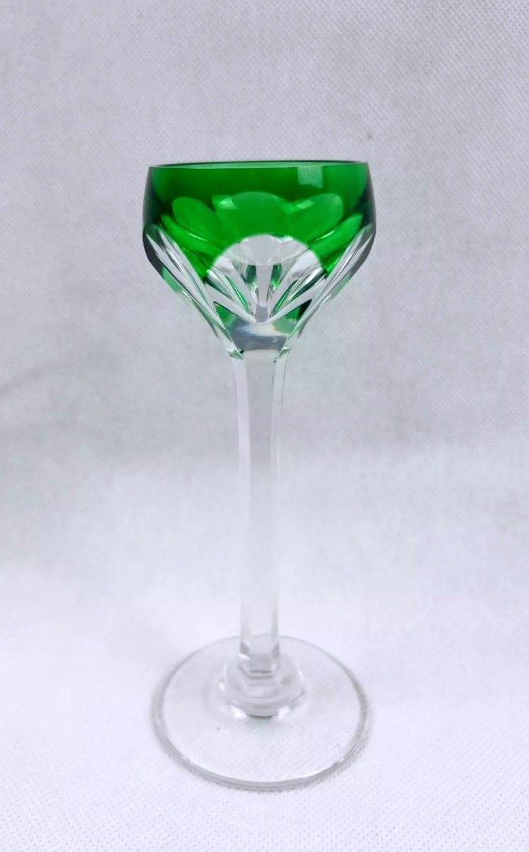 Set Of 6 Saint-louis Crystal Liqueur Glasses Bristol Model-photo-2