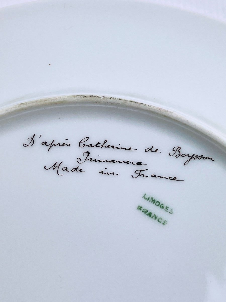 Porcelain Plate After Catherine De Boysson For Primavera "rue Montorgueil"-photo-4