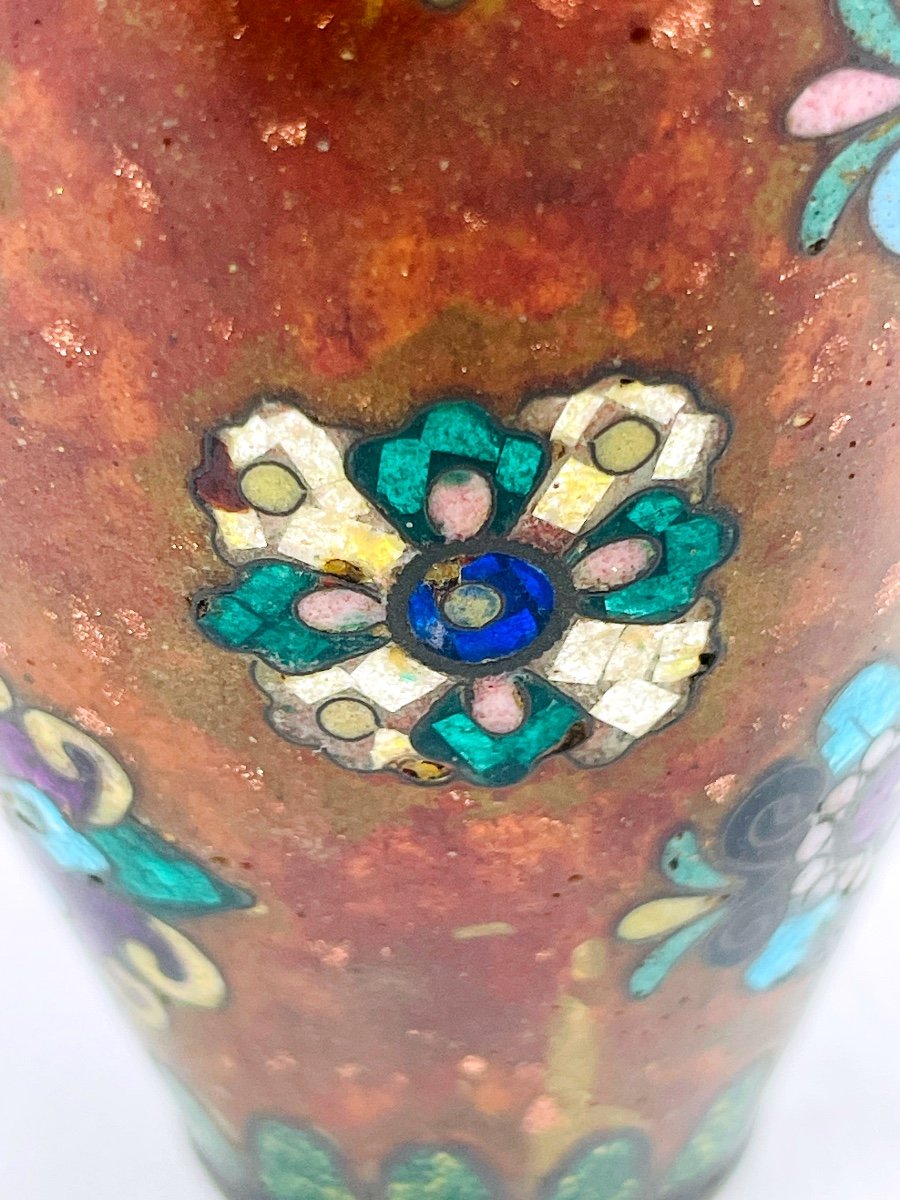 Meiping Shaped Vase In Cloisonne Enamels-photo-1