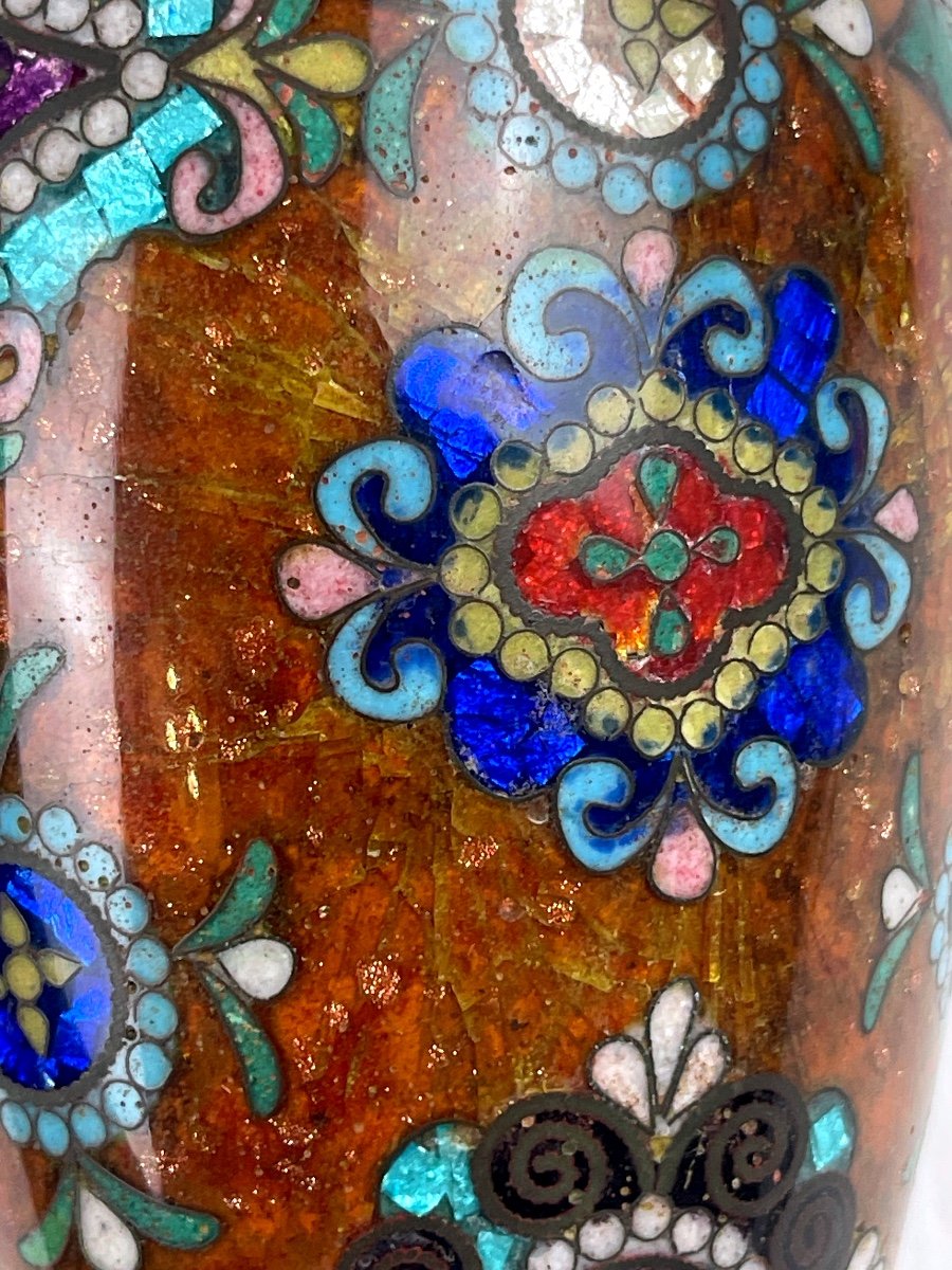Meiping Shaped Vase In Cloisonne Enamels-photo-6
