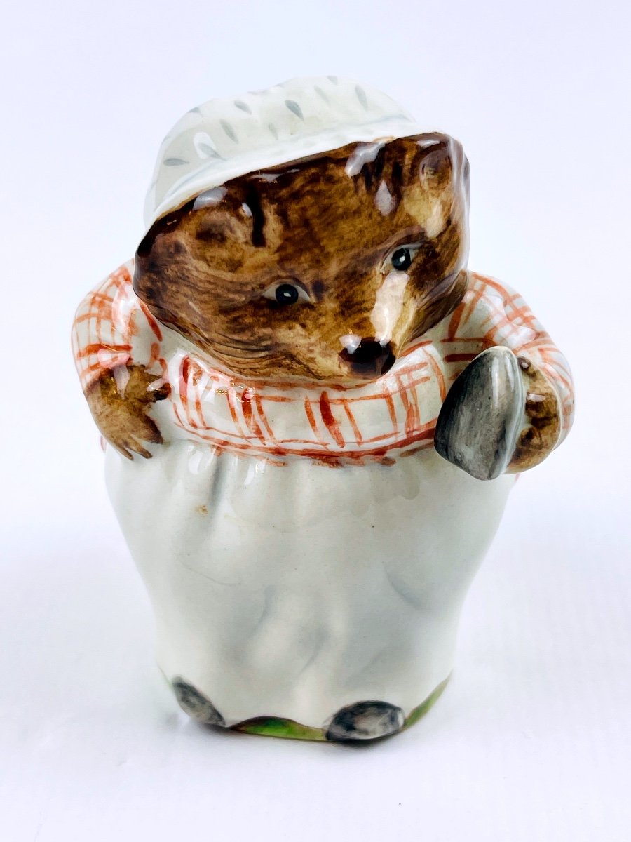 Deux Anciennes Figurines En Porcelaine Anglaise Beswick, Beatrix Potter, Mrs Tiggy Winkle.....-photo-4