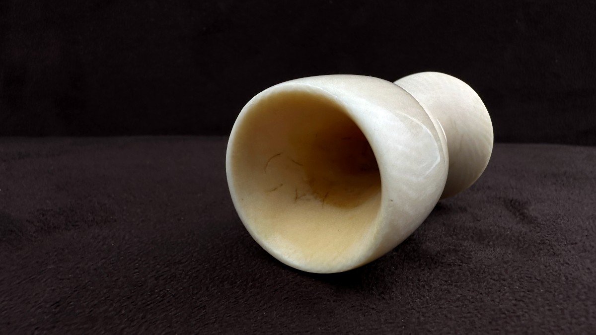 Old Art Deco Ivory Egg Cup -photo-2