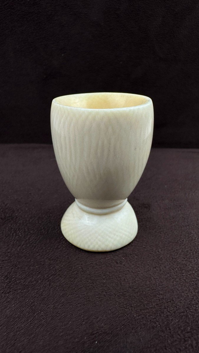 Old Art Deco Ivory Egg Cup 