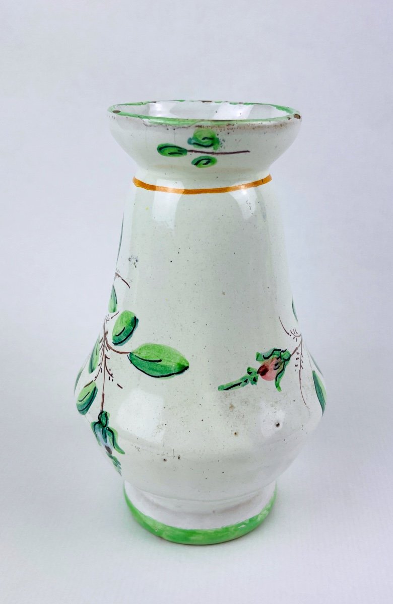 Small Italian Earthenware Vase With Butterfly Motif-photo-3