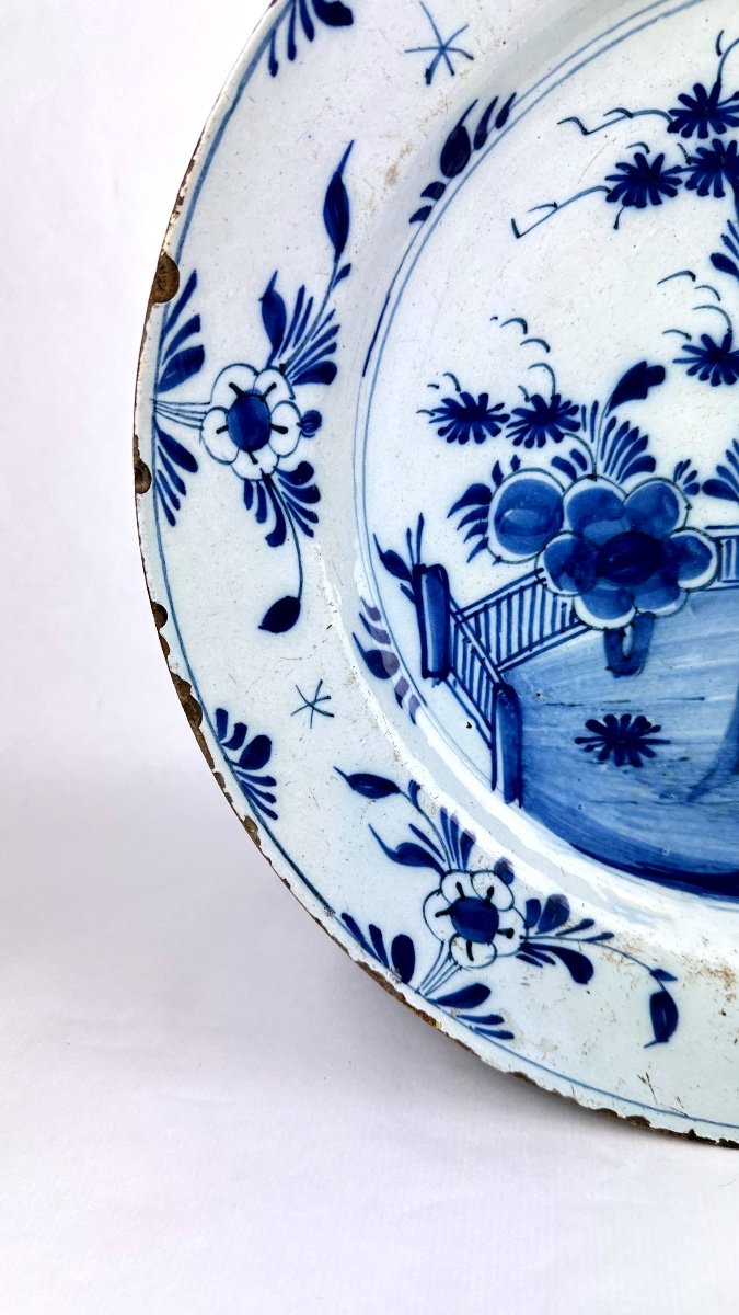 Large 18th Century Delftware Dish-photo-2