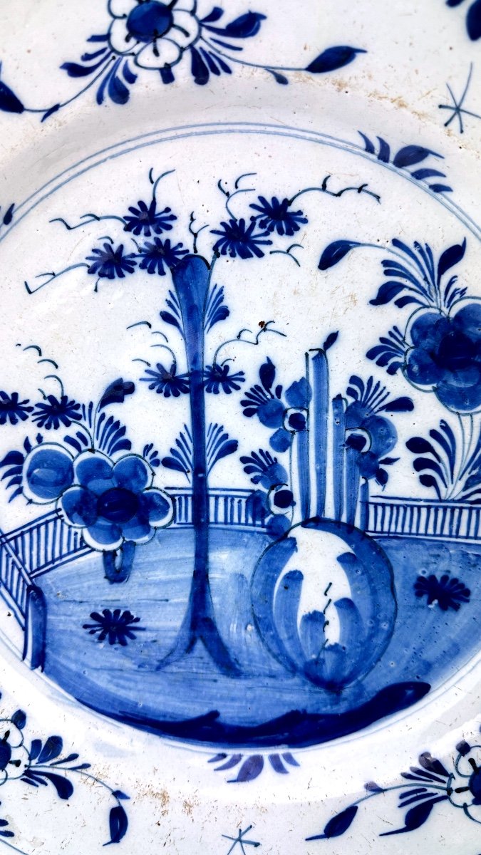 Large 18th Century Delftware Dish-photo-2