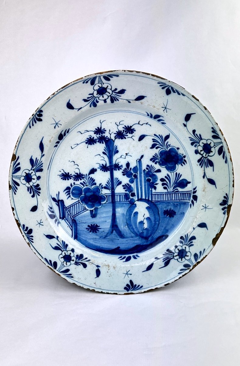 Large 18th Century Delftware Dish