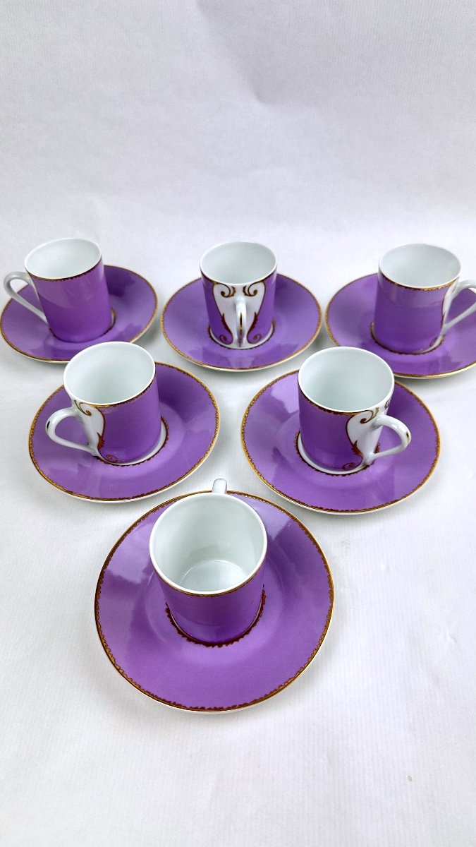 Suite De 6 Tasses à Café Christian Lacroix Modèle Follement